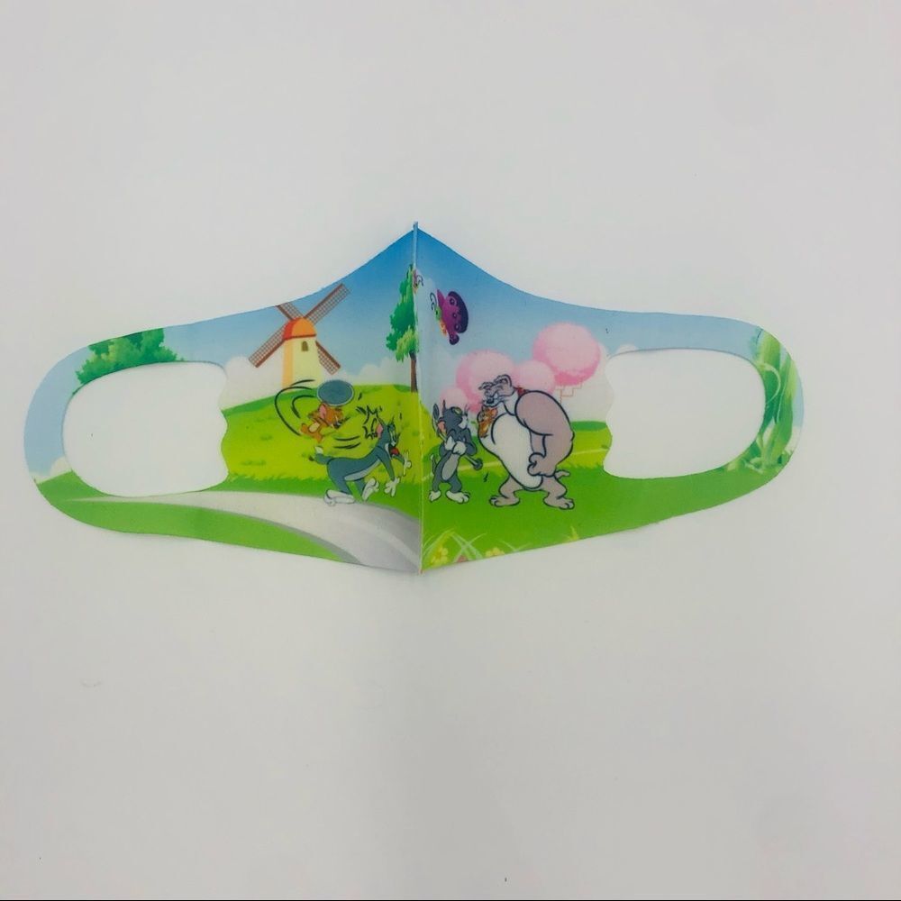 Brand New Kids Tom & Jerry Reusable Face Mask Material Ice Silk